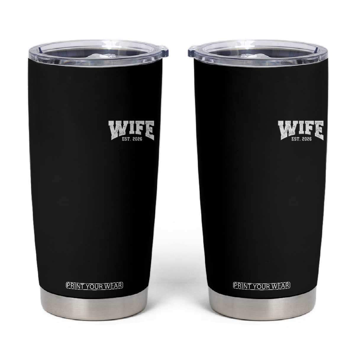 Wife Est 2026 Tumbler Cup Just Married Couple Matching Wedding Honeymoon