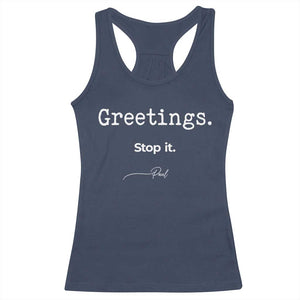 Greeting Stop It Paul Funny Christian Bible Faith Racerback Tank Top
