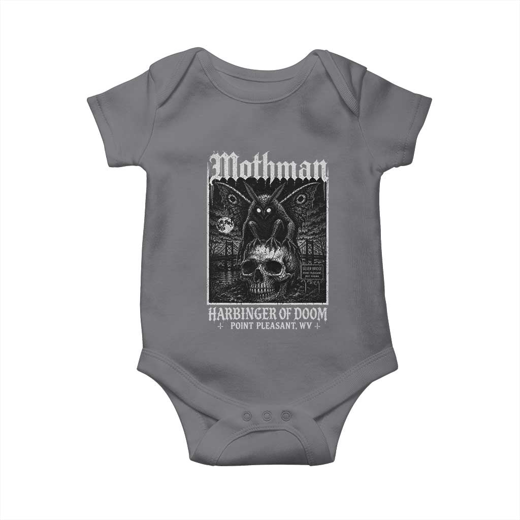 Mothman Harbinger of Doom Point Pleasant WV Baby Onesie Gothic Horror Cryptid Creature TS11 Charcoal Print Your Wear