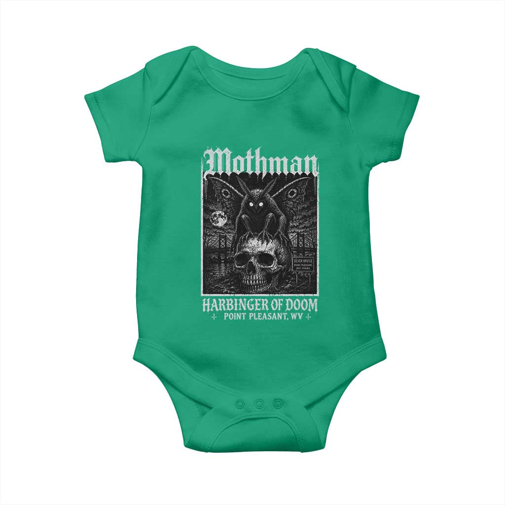 Mothman Harbinger of Doom Point Pleasant WV Baby Onesie Gothic Horror Cryptid Creature TS11 Irish Green Print Your Wear