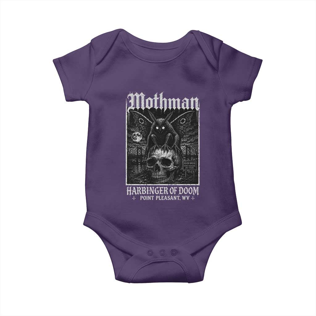 Mothman Harbinger of Doom Point Pleasant WV Baby Onesie Gothic Horror Cryptid Creature TS11 Purple Print Your Wear