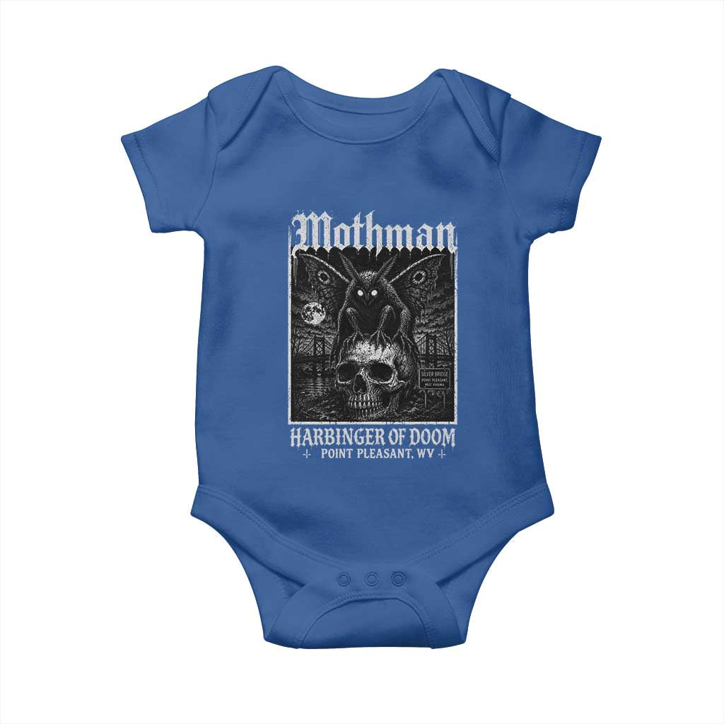 Mothman Harbinger of Doom Point Pleasant WV Baby Onesie Gothic Horror Cryptid Creature TS11 Royal Blue Print Your Wear