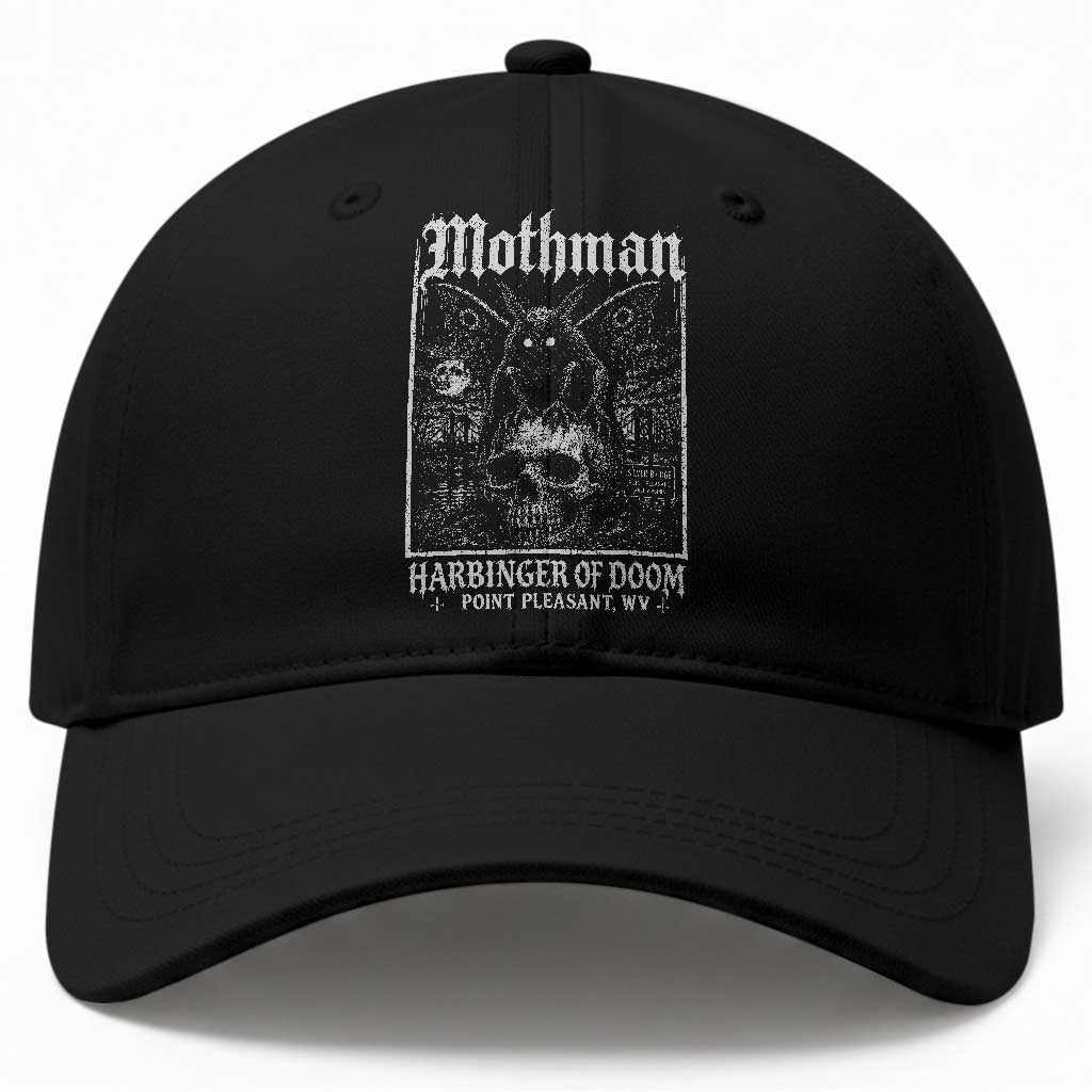 Mothman Harbinger of Doom Point Pleasant WV Baseball Cap Gothic Horror Cryptid Creature