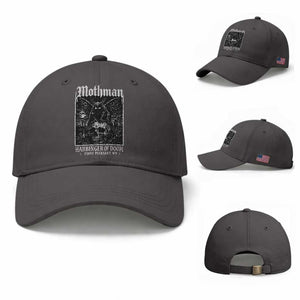 Mothman Harbinger of Doom Point Pleasant WV Baseball Cap Gothic Horror Cryptid Creature