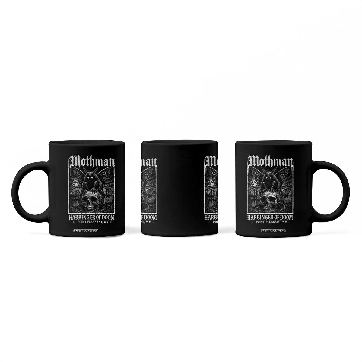 Mothman Harbinger of Doom Point Pleasant WV Coffee Mug Gothic Horror Cryptid Creature