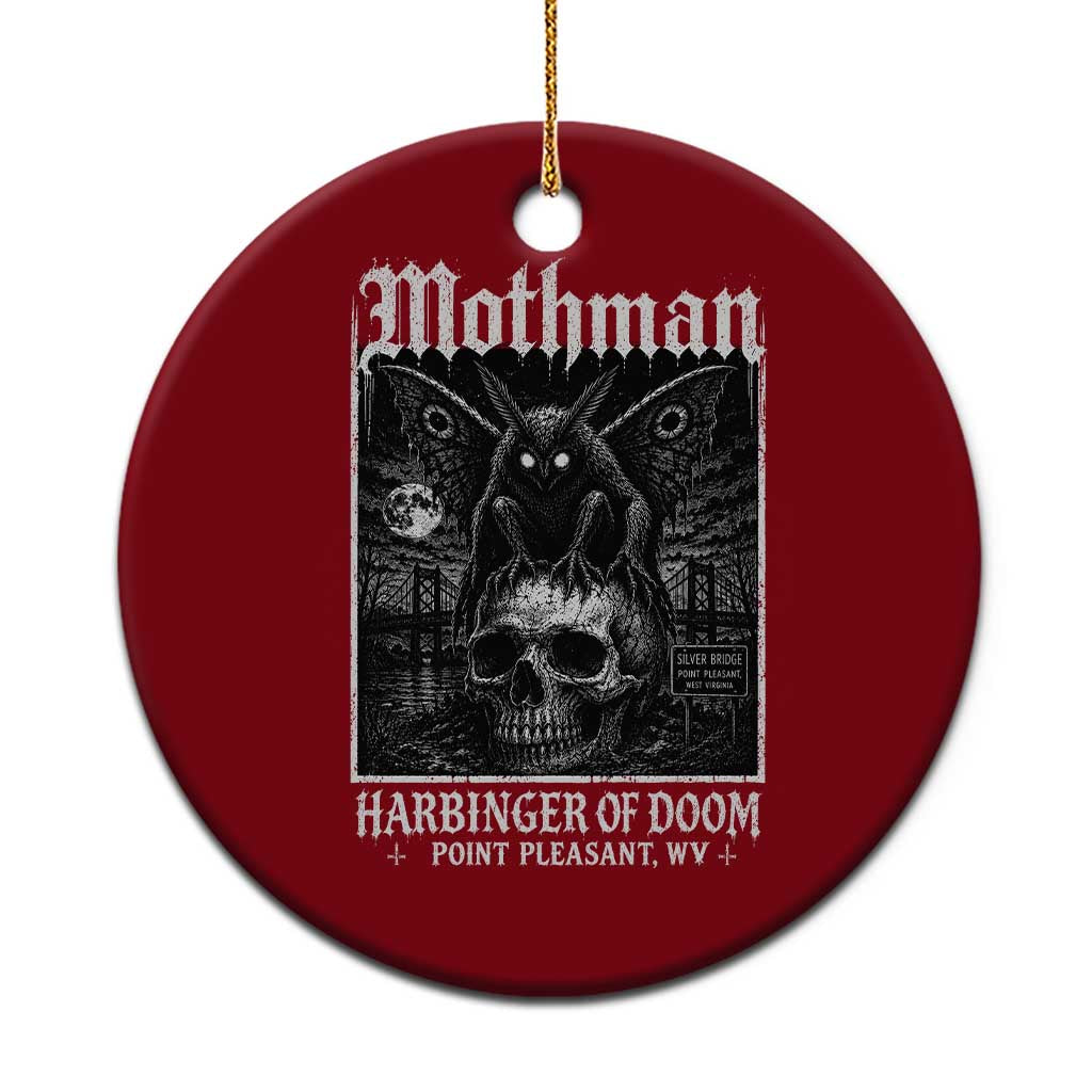 Mothman Harbinger of Doom Point Pleasant WV Ceramic Ornament Gothic Horror Cryptid Creature TS11 1pc Red Print Your Wear