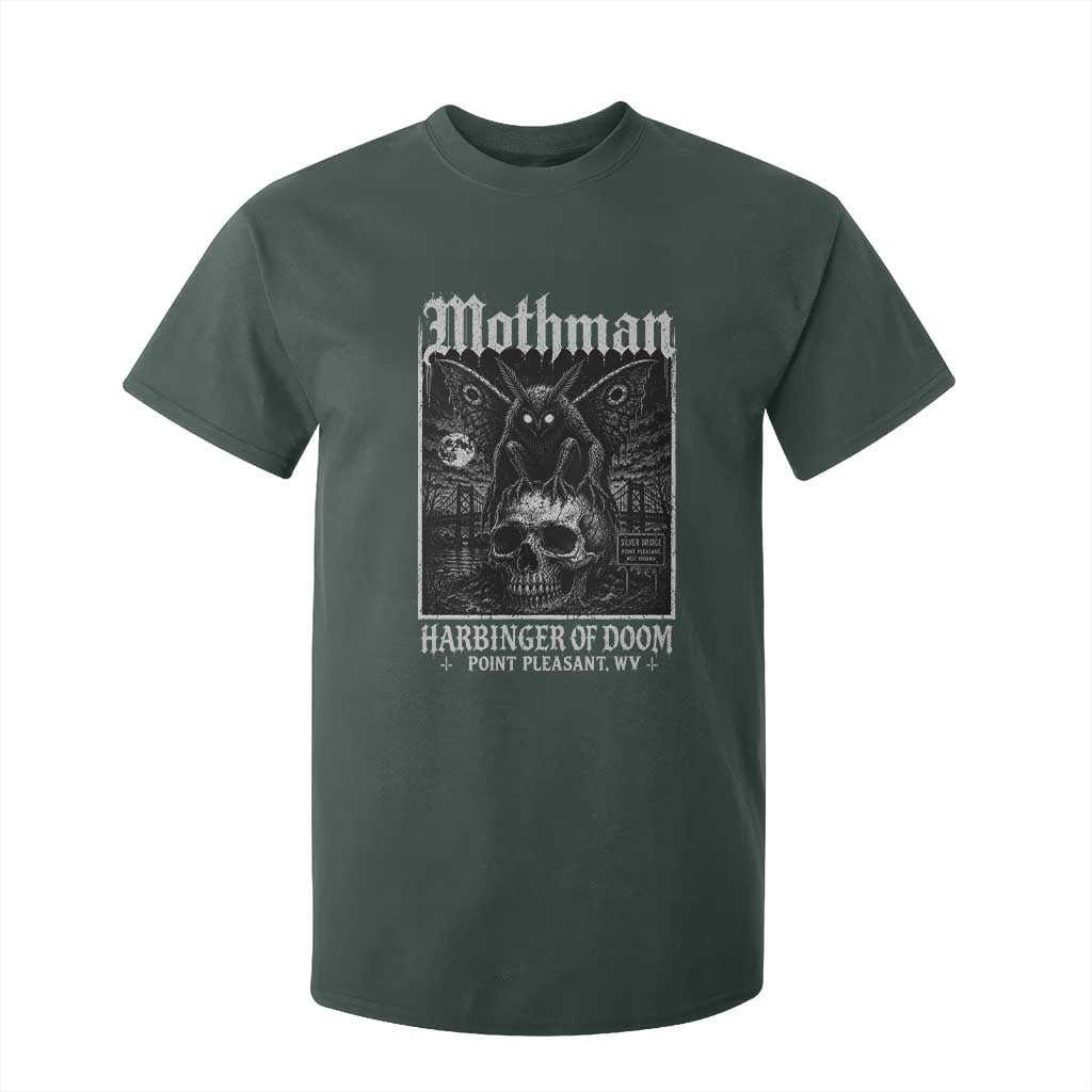 Mothman Harbinger of Doom Point Pleasant WV T Shirt For Kid Gothic Horror Cryptid Creature TS11 Dark Forest Green Print Your Wear