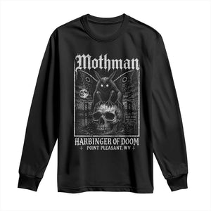 Mothman Harbinger of Doom Point Pleasant WV Long Sleeve Shirt Gothic Horror Cryptid Creature TS11 Black Print Your Wear