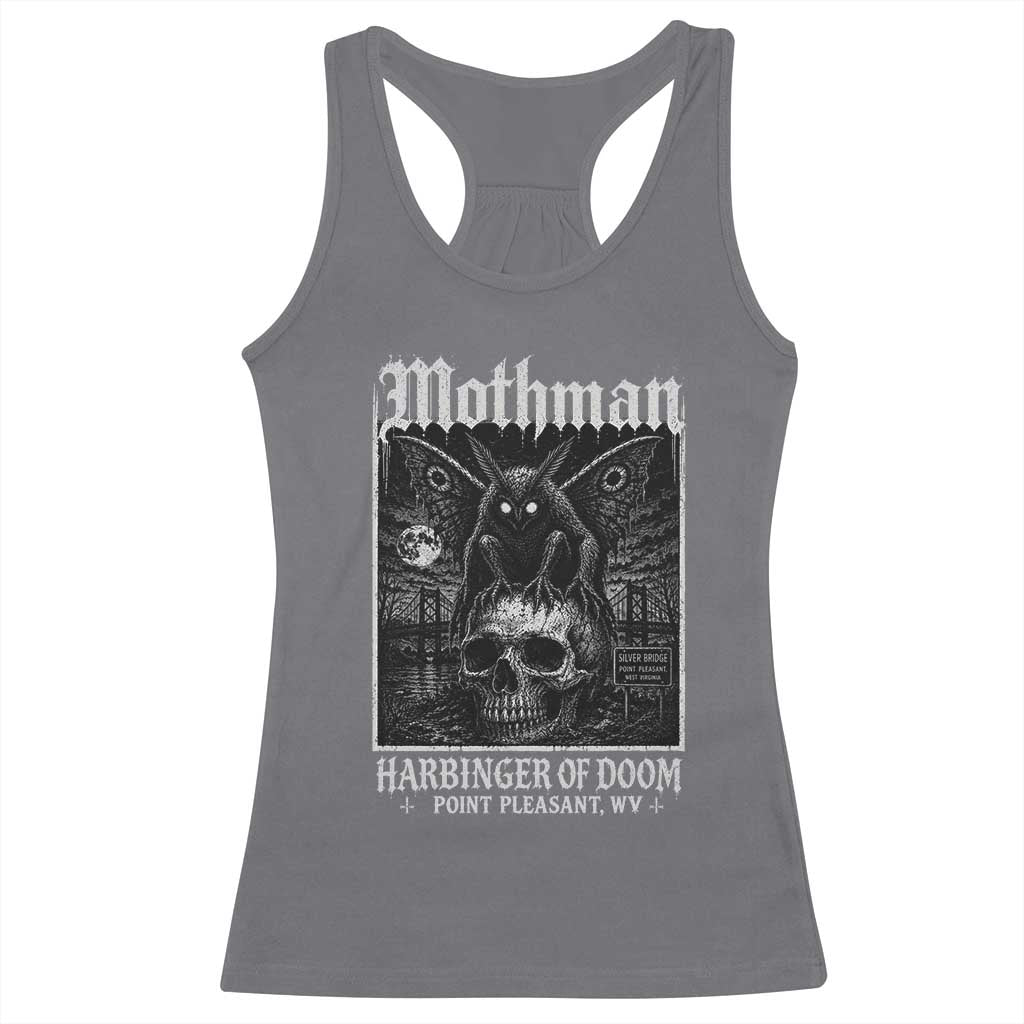 Mothman Harbinger of Doom Point Pleasant WV Racerback Tank Top Gothic Horror Cryptid Creature TS11 Charcoal Print Your Wear