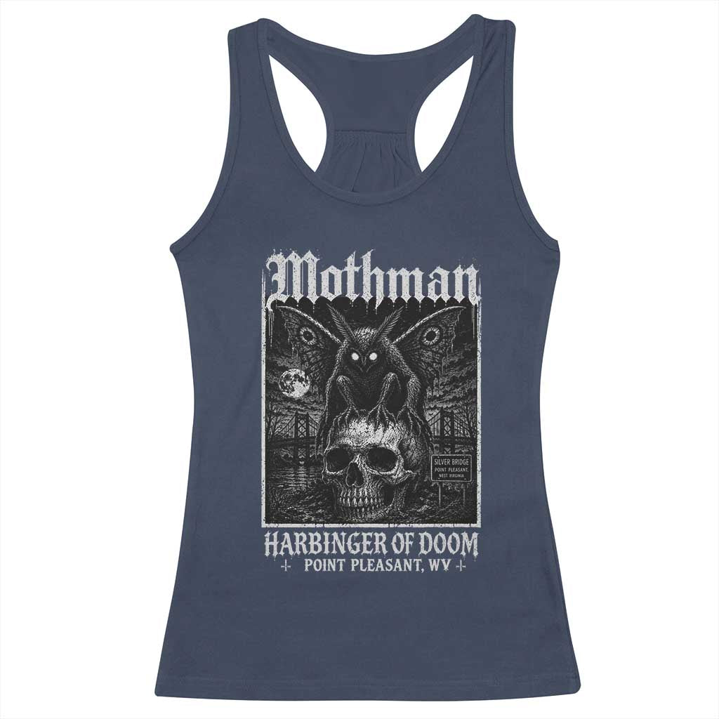 Mothman Harbinger of Doom Point Pleasant WV Racerback Tank Top Gothic Horror Cryptid Creature TS11 Navy Print Your Wear