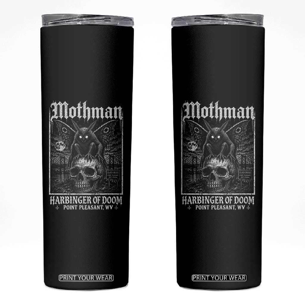 Mothman Harbinger of Doom Point Pleasant WV Skinny Tumbler Gothic Horror Cryptid Creature