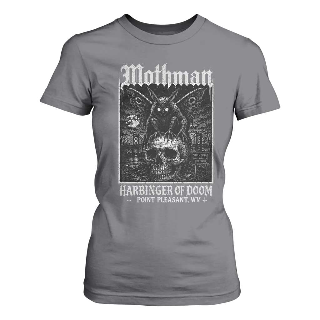 Mothman Harbinger of Doom Point Pleasant WV T Shirt For Women Gothic Horror Cryptid Creature TS11 Charcoal Print Your Wear