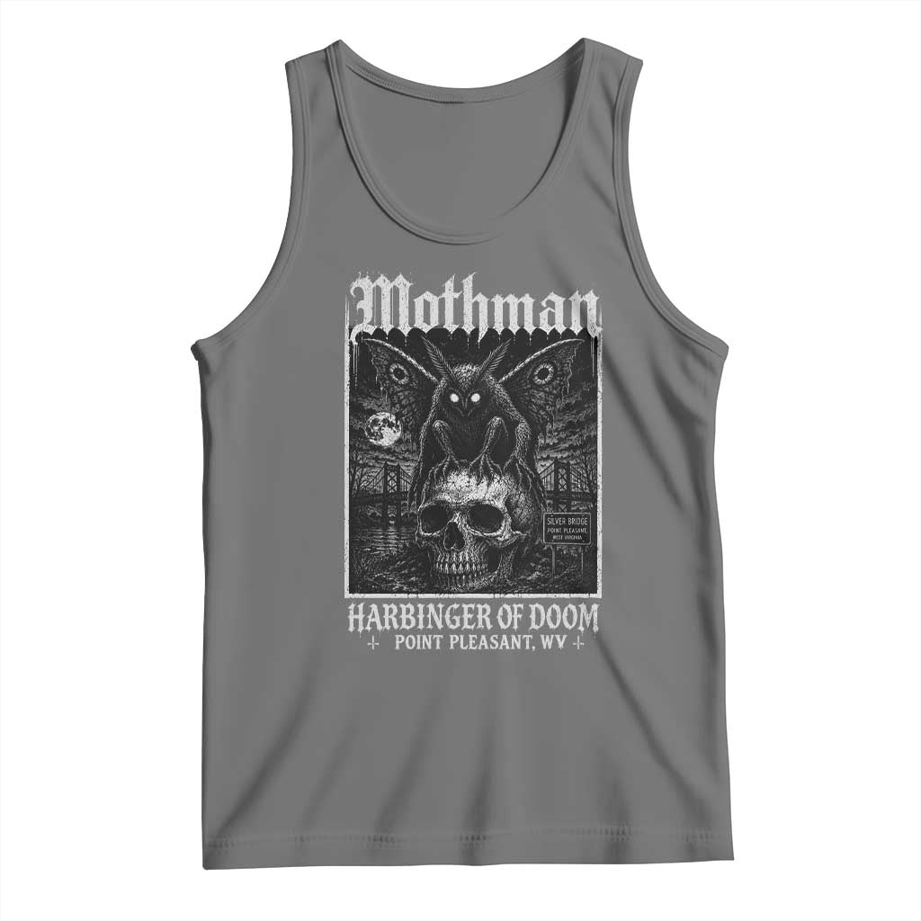 Mothman Harbinger of Doom Point Pleasant WV Tank Top Gothic Horror Cryptid Creature TS11 Black Heather Print Your Wear