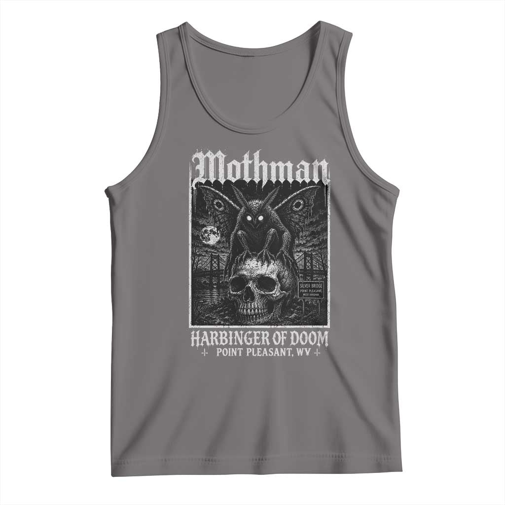 Mothman Harbinger of Doom Point Pleasant WV Tank Top Gothic Horror Cryptid Creature TS11 Deep Heather Print Your Wear