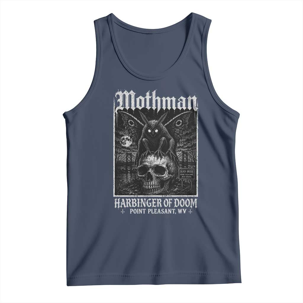 Mothman Harbinger of Doom Point Pleasant WV Tank Top Gothic Horror Cryptid Creature TS11 Navy Print Your Wear