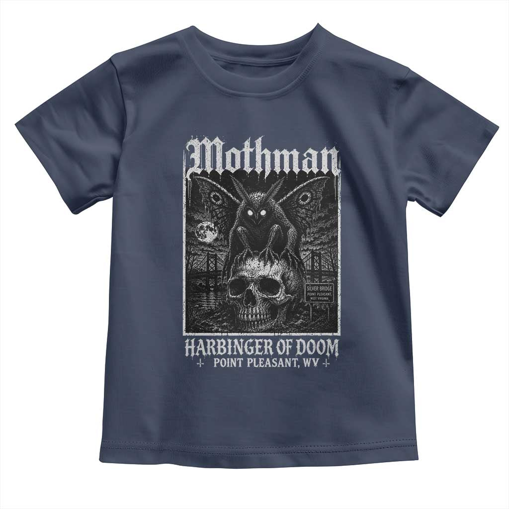 Mothman Harbinger of Doom Point Pleasant WV Toddler T Shirt Gothic Horror Cryptid Creature TS11 Navy Print Your Wear