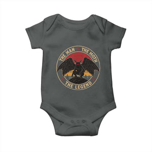 Funny Mothman The Man The Moth The Legend Baby Onesie Retro Folklore Creepy Cryptid TS11 Dark Heather Print Your Wear