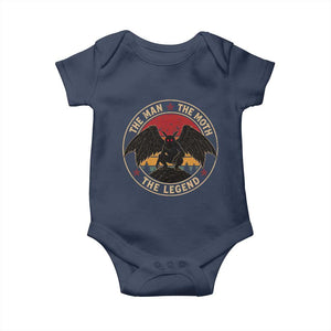 Funny Mothman The Man The Moth The Legend Baby Onesie Retro Folklore Creepy Cryptid TS11 Navy Print Your Wear