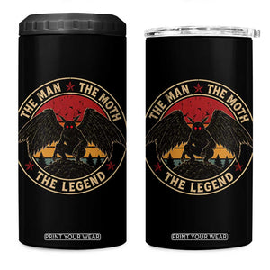 Funny Mothman The Man The Moth The Legend 4 in 1 Can Cooler Tumbler Retro Folklore Creepy Cryptid
