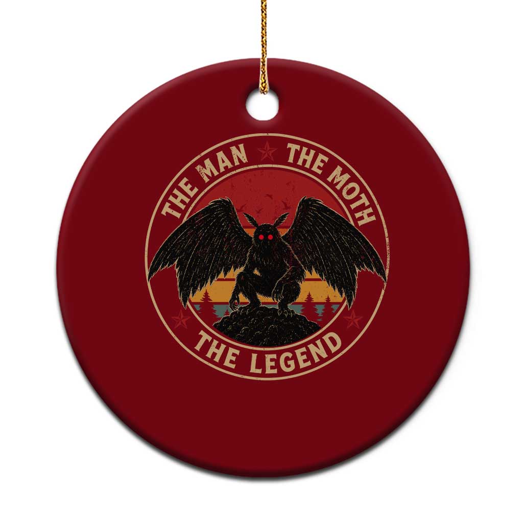 Funny Mothman The Man The Moth The Legend Ceramic Ornament Retro Folklore Creepy Cryptid TS11 1pc Red Print Your Wear