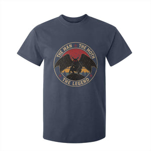 Funny Mothman The Man The Moth The Legend T Shirt For Kid Retro Folklore Creepy Cryptid TS11 Navy Print Your Wear