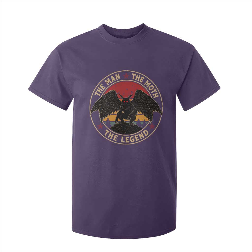 Funny Mothman The Man The Moth The Legend T Shirt For Kid Retro Folklore Creepy Cryptid TS11 Purple Print Your Wear