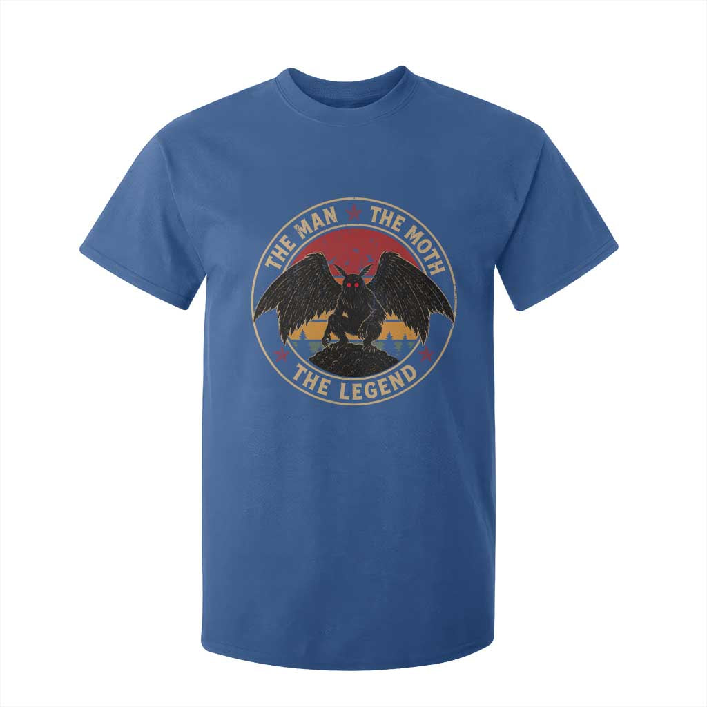 Funny Mothman The Man The Moth The Legend T Shirt For Kid Retro Folklore Creepy Cryptid TS11 Royal Blue Print Your Wear