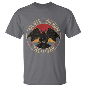 Funny Mothman The Man The Moth The Legend T Shirt Retro Folklore Creepy Cryptid TS11 Charcoal Print Your Wear