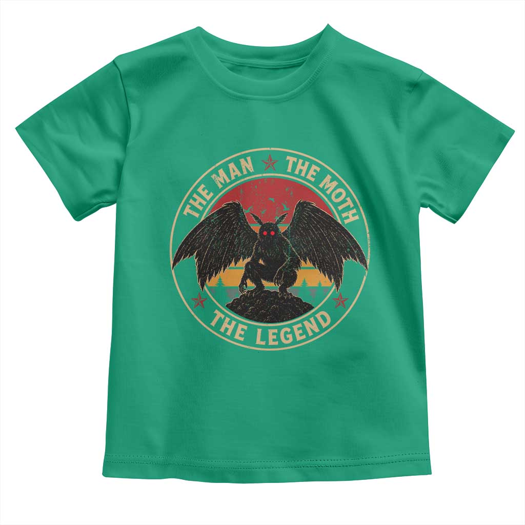 Funny Mothman The Man The Moth The Legend Toddler T Shirt Retro Folklore Creepy Cryptid TS11 Irish Green Print Your Wear