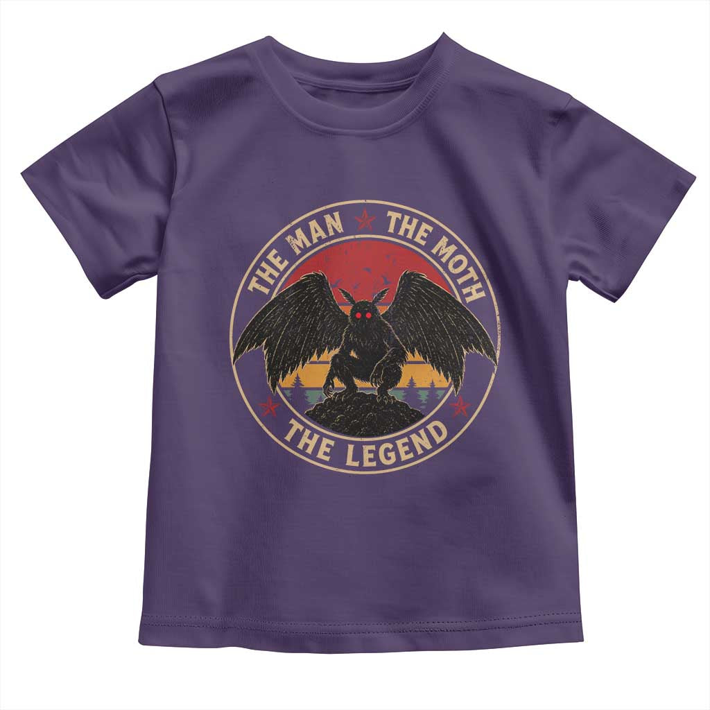 Funny Mothman The Man The Moth The Legend Toddler T Shirt Retro Folklore Creepy Cryptid TS11 Purple Print Your Wear