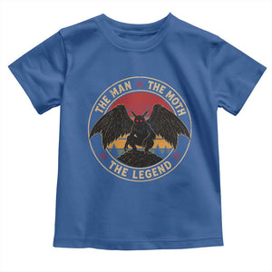 Funny Mothman The Man The Moth The Legend Toddler T Shirt Retro Folklore Creepy Cryptid TS11 Royal Blue Print Your Wear