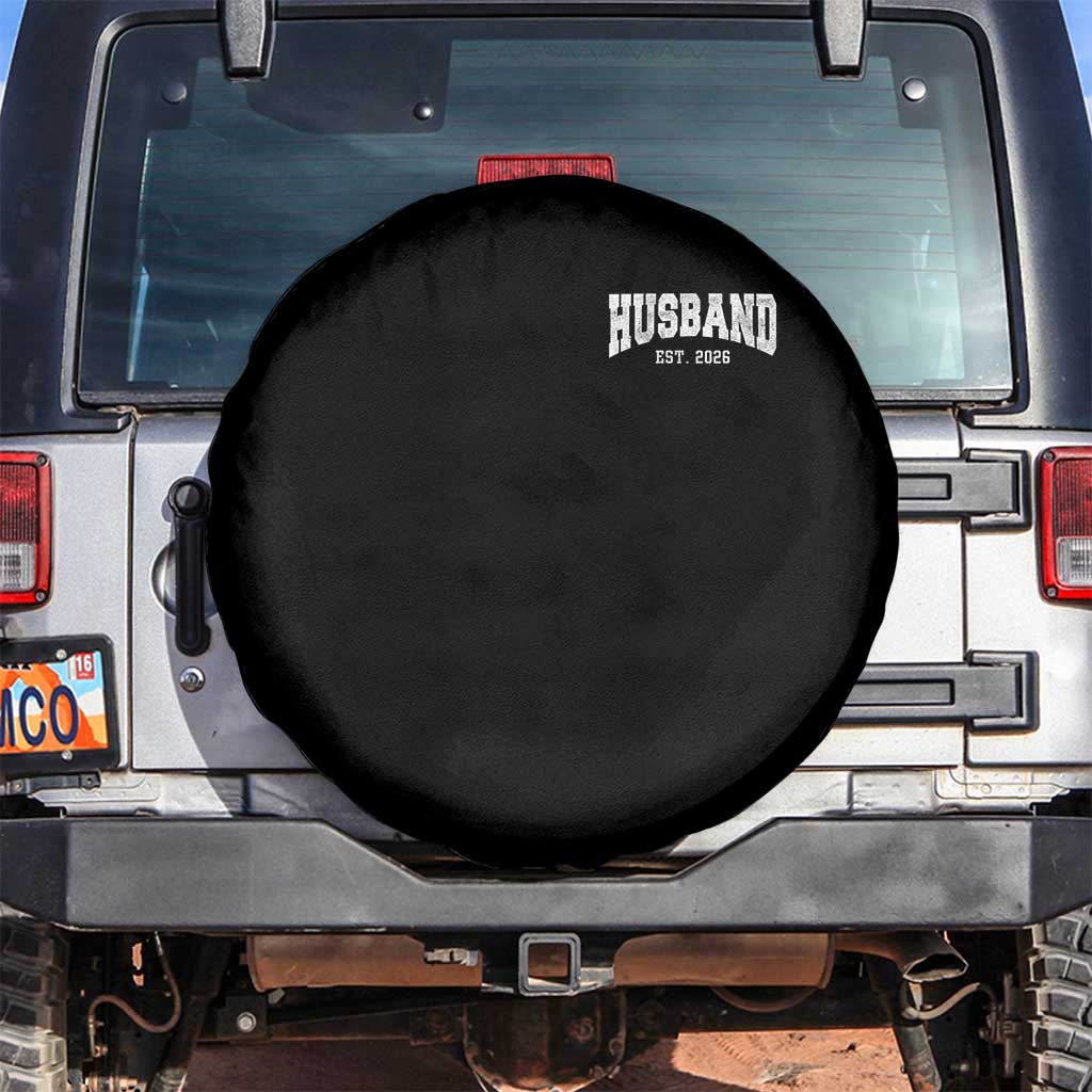 Husband Est 2026 Spare Tire Cover Just Married Couple Matching Wedding Honeymoon