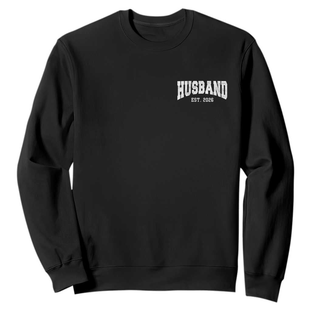 Husband Est 2026 Sweatshirt Just Married Couple Matching Wedding Honeymoon