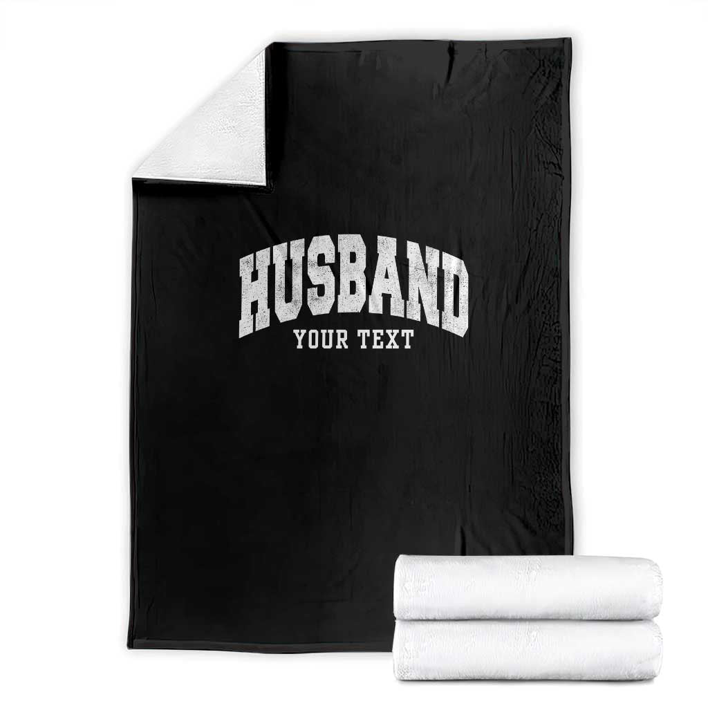 Personalized Husband Throw Blanket Custom Text Name Hubby Marriage Anniversary Couple Gift