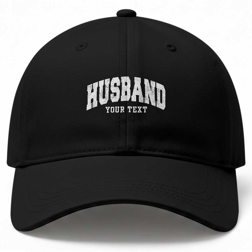 Personalized Husband Baseball Cap Custom Text Name Hubby Marriage Anniversary Couple Gift