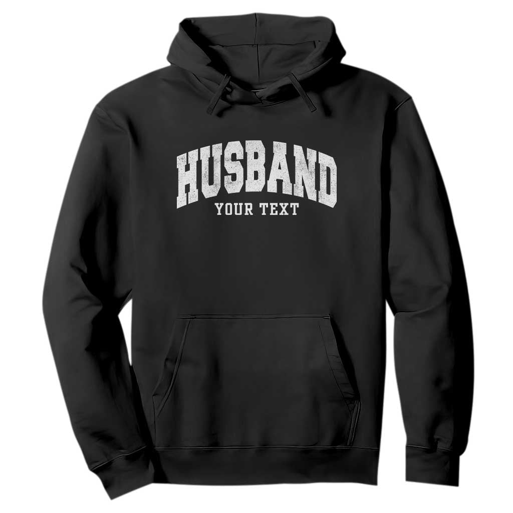 Personalized Husband Hoodie Custom Text Name Hubby Marriage Anniversary Couple Gift