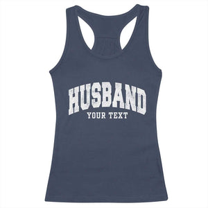 Personalized Husband Racerback Tank Top Custom Text Name Hubby Marriage Anniversary Couple Gift