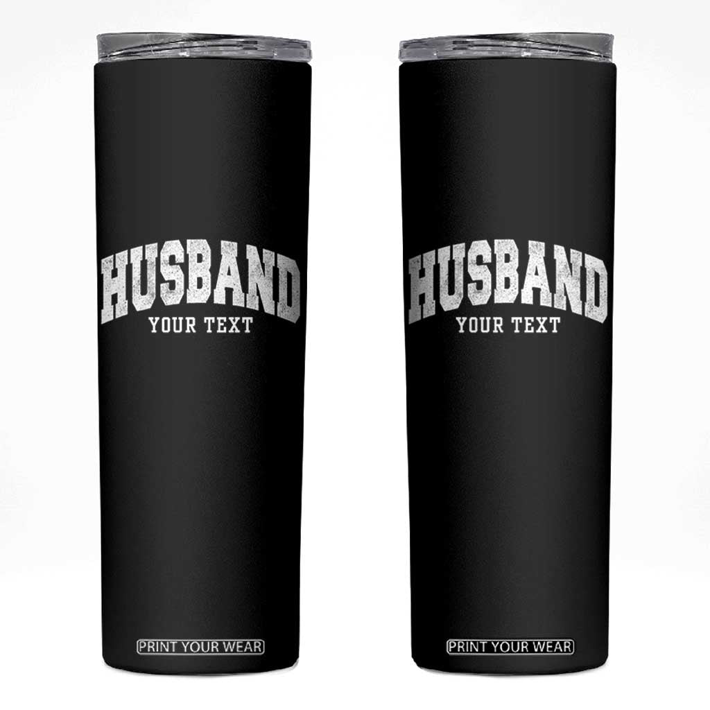 Personalized Husband Skinny Tumbler Custom Text Name Hubby Marriage Anniversary Couple Gift