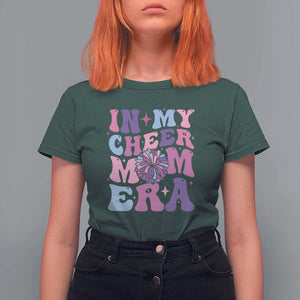 Funny Football Mom T Shirt For Women In My Cheer Mom Era Cheerleader Pompom TS11 Dark Forest Green Print Your Wear