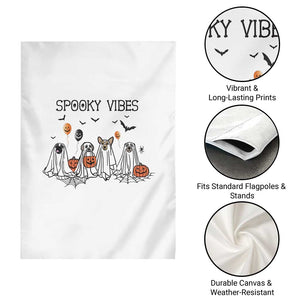 Halloween Garden Flag Spooky Vibes Cute Dog Ghost Pumpkin TS11 Print Your Wear