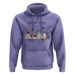 Halloween Hoodie Spooky Vibes Cute Dog Ghost Pumpkin TS11 Violet Print Your Wear