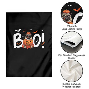 Funny French Bulldog Halloween Garden Flag Boo Cute Dog Pumpkin Bat Maple Leaf Pet TS11 Print Your Wear