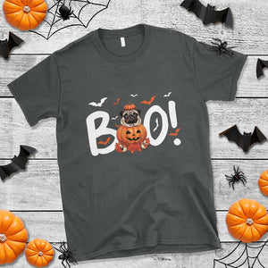 Funny French Bulldog Halloween T Shirt Boo Cute Dog Pumpkin Bat Maple Leaf Pet TS11 Dark Heather Print Your Wear