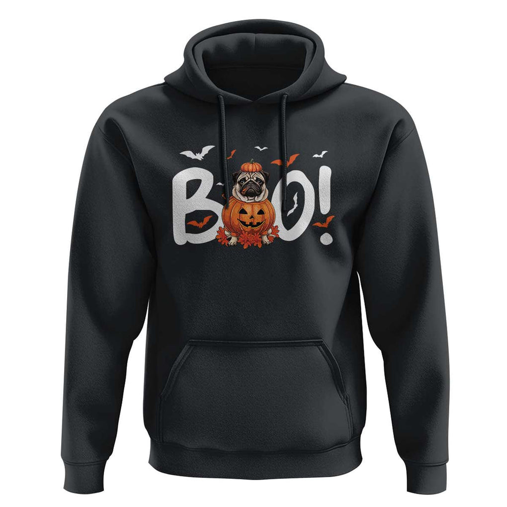Funny French Bulldog Halloween Hoodie Boo Cute Dog Pumpkin Bat Maple Leaf Pet TS11 Black Print Your Wear
