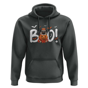 Funny French Bulldog Halloween Hoodie Boo Cute Dog Pumpkin Bat Maple Leaf Pet TS11 Dark Heather Print Your Wear