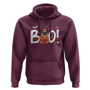Funny French Bulldog Halloween Hoodie Boo Cute Dog Pumpkin Bat Maple Leaf Pet TS11 Maroon Print Your Wear