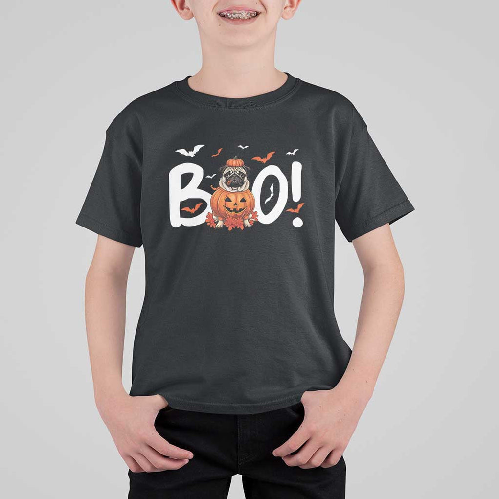 Funny French Bulldog Halloween T Shirt For Kid Boo Cute Dog Pumpkin Bat Maple Leaf Pet TS11 Black Print Your Wear
