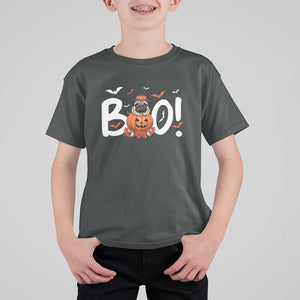 Funny French Bulldog Halloween T Shirt For Kid Boo Cute Dog Pumpkin Bat Maple Leaf Pet TS11 Dark Heather Print Your Wear