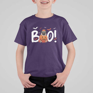 Funny French Bulldog Halloween T Shirt For Kid Boo Cute Dog Pumpkin Bat Maple Leaf Pet TS11 Purple Print Your Wear