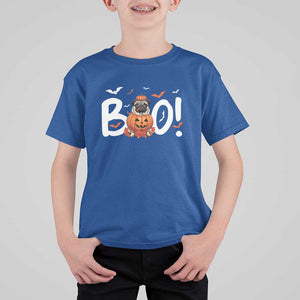 Funny French Bulldog Halloween T Shirt For Kid Boo Cute Dog Pumpkin Bat Maple Leaf Pet TS11 Royal Blue Print Your Wear